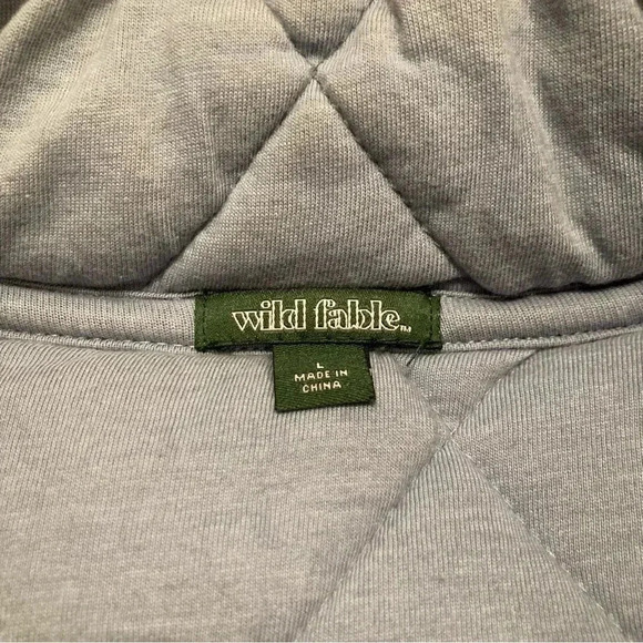 Wild Fable Women's Quilted Puffer Jacket Full‎ Zip Light Blue Size L - Picture 3 of 8